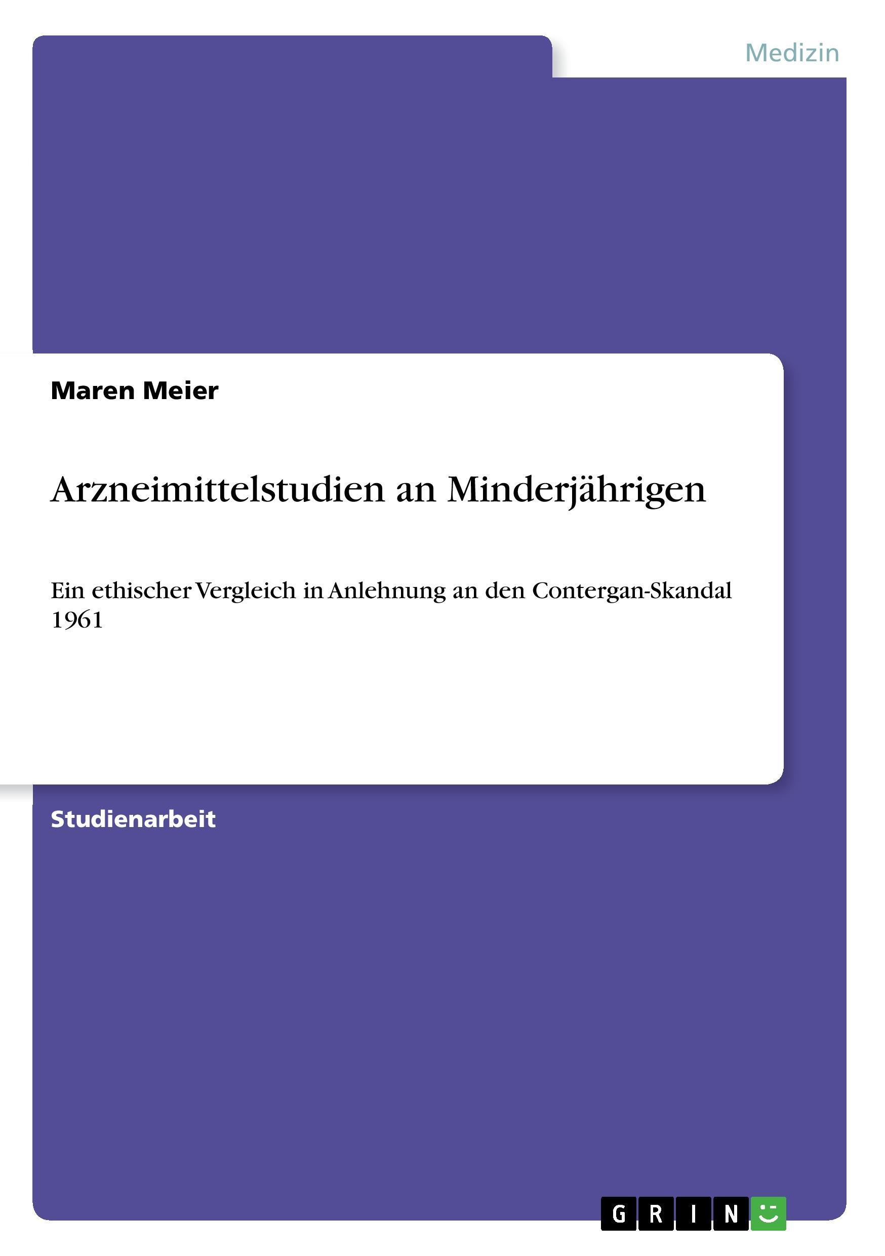 Arzneimittelstudien an Minderjährigen