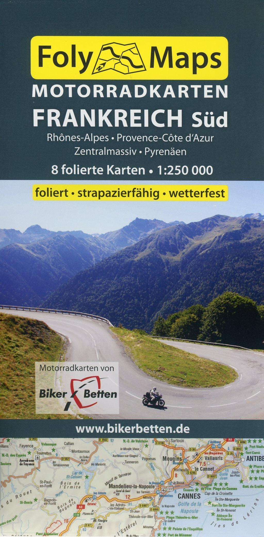 FolyMaps Motorradkarten Frankreich Süd 1:250 000