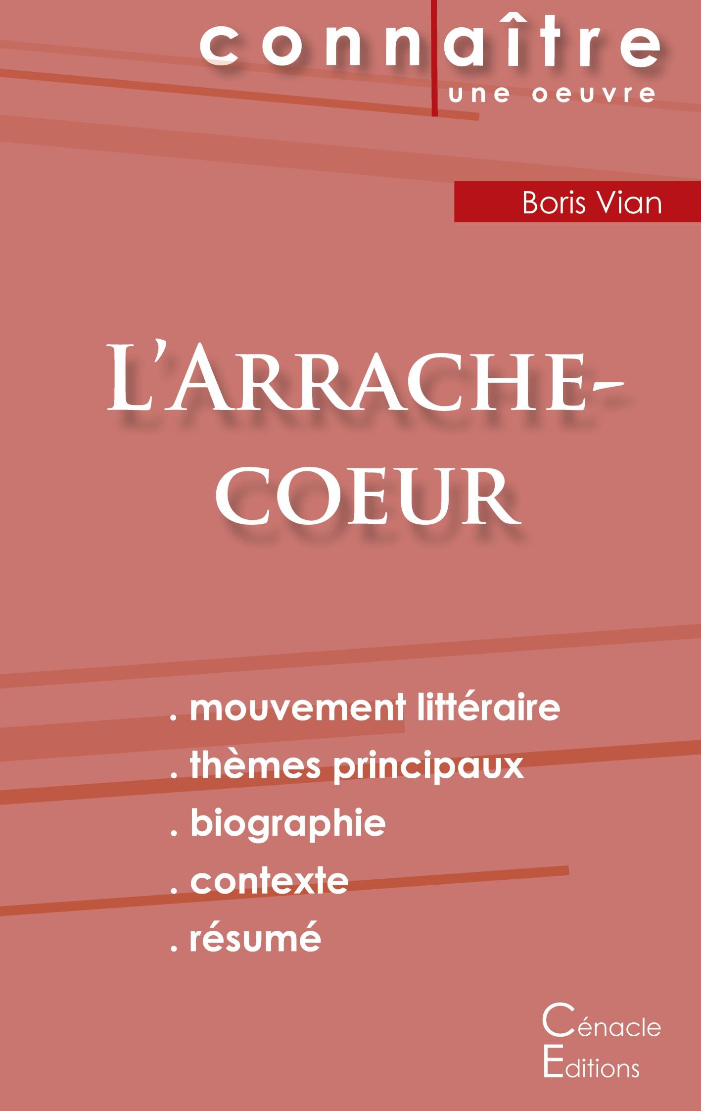 Fiche de lecture L'Arrache-coeur de Boris Vian (Analyse littéraire de référence et résumé complet)