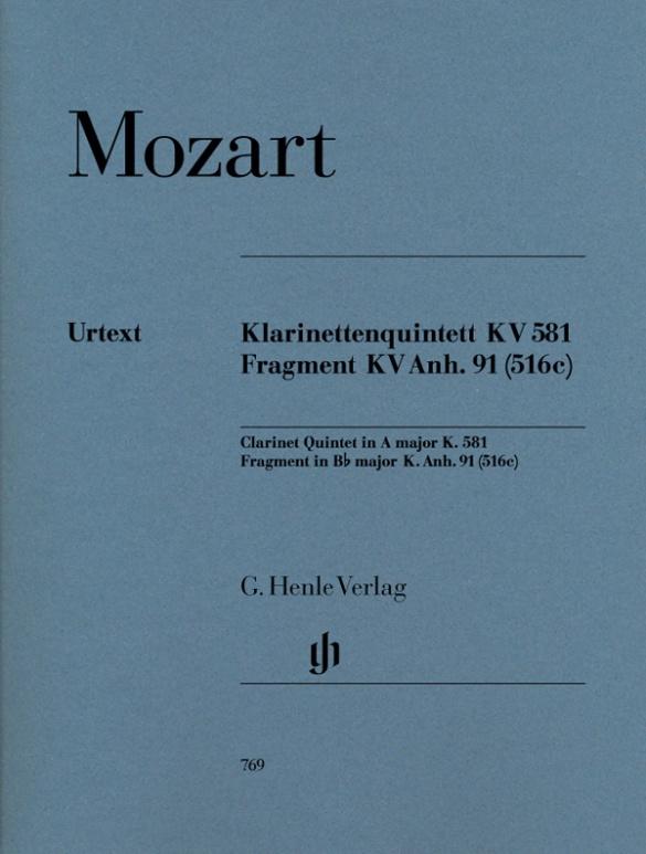 Mozart, Wolfgang Amadeus - Klarinettenquintett A-dur KV 581 und Fragment KV Anh. 91 (516c)