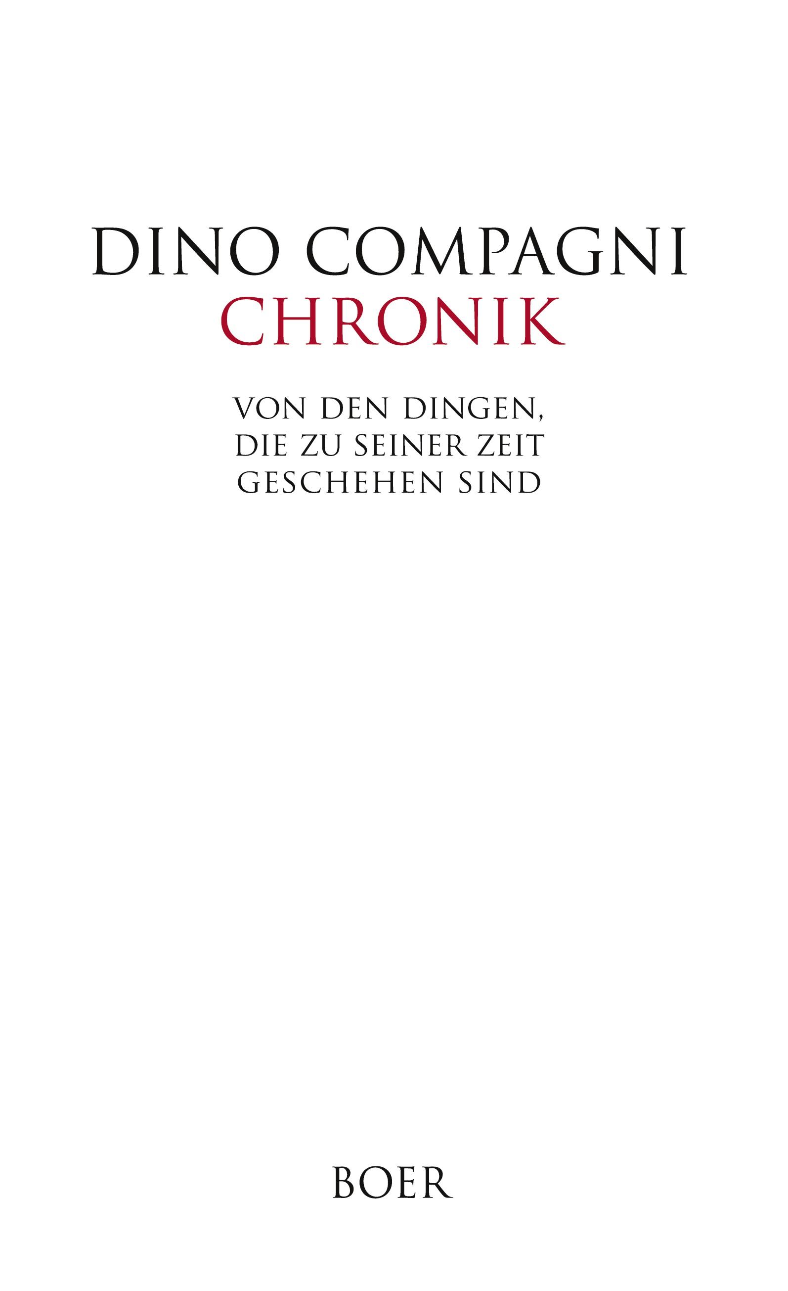 Chronik - Von den Dingen, die zu seiner Zeit geschehen sind