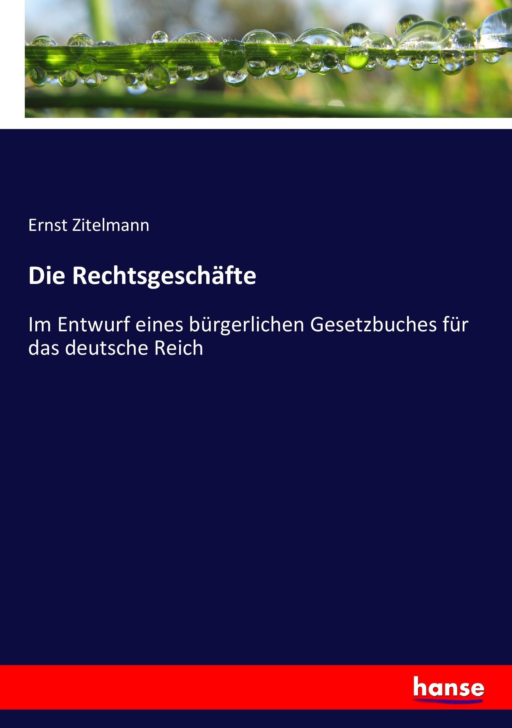 Die Rechtsgeschäfte