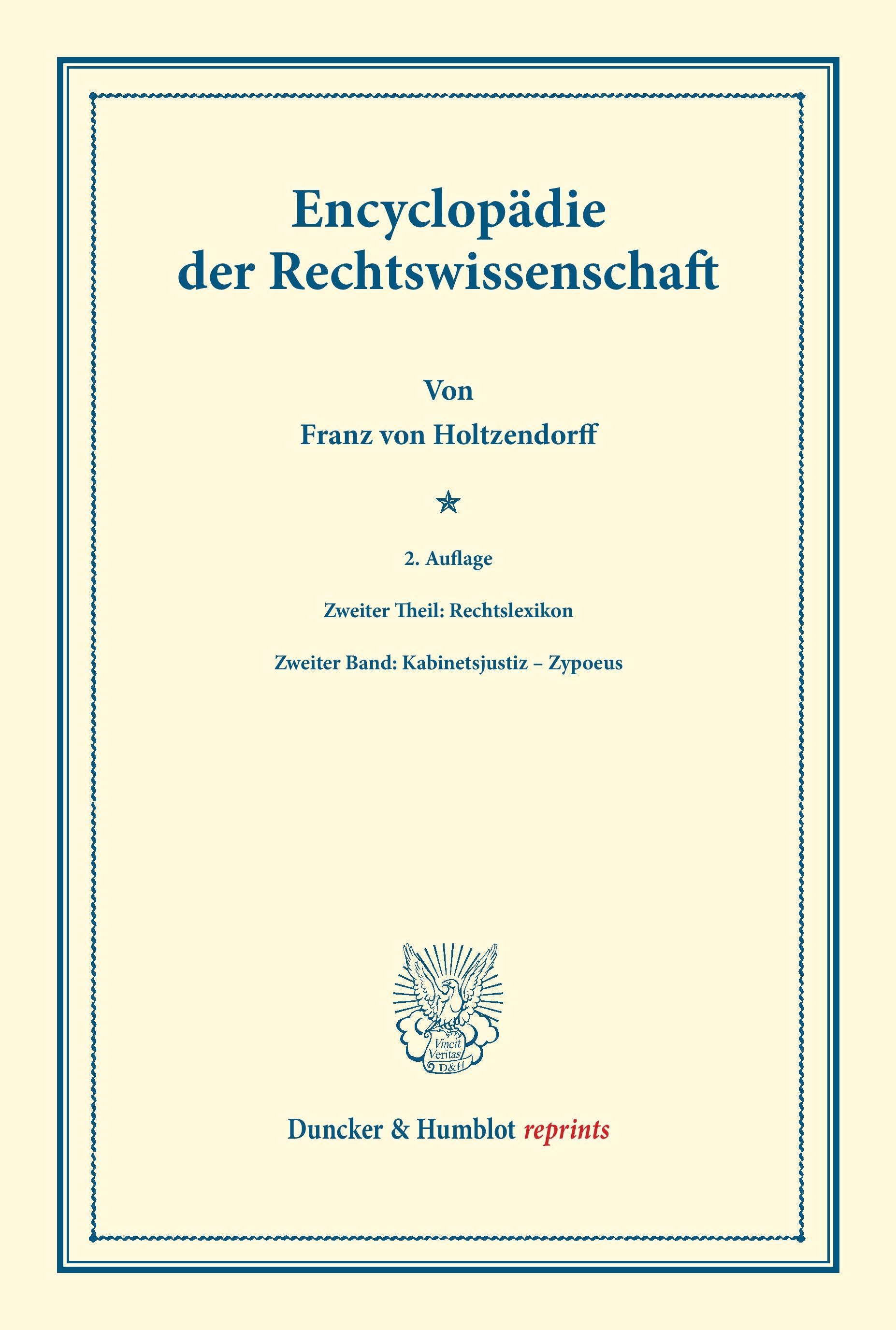 Encyclopädie der Rechtswissenschaft