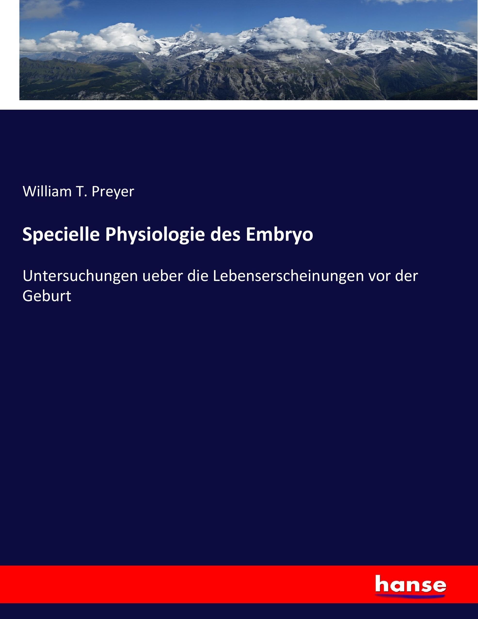 Specielle Physiologie des Embryo