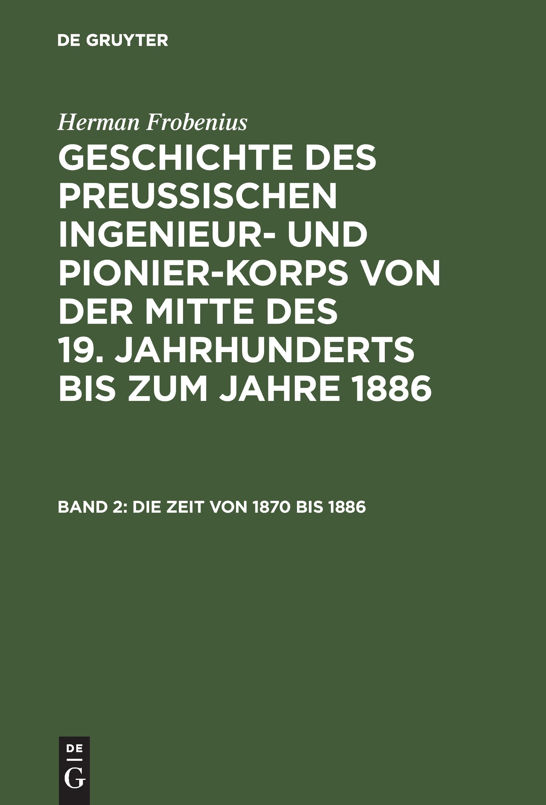 Die Zeit von 1870 bis 1886