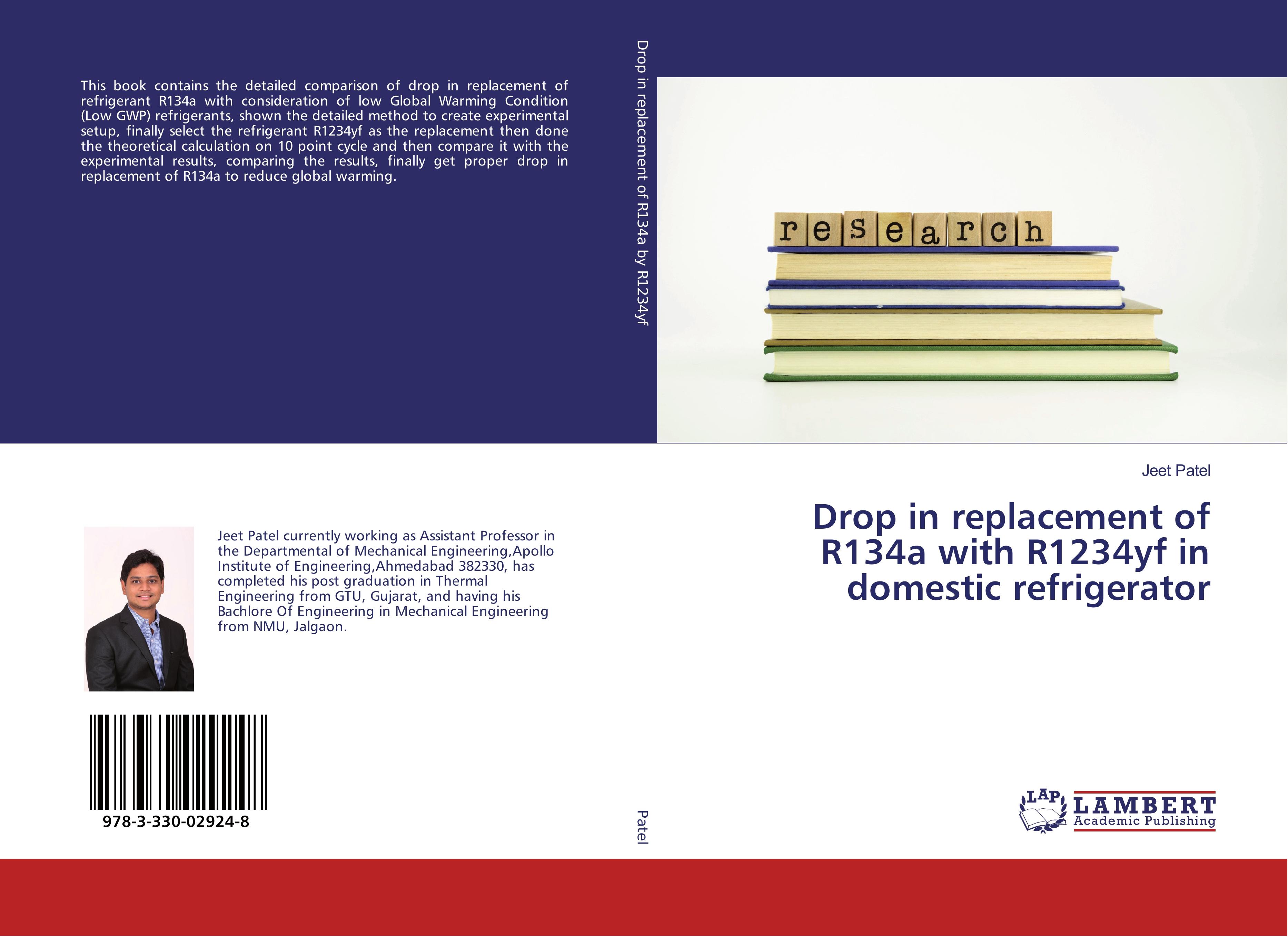 Drop in replacement of R134a with R1234yf in domestic refrigerator