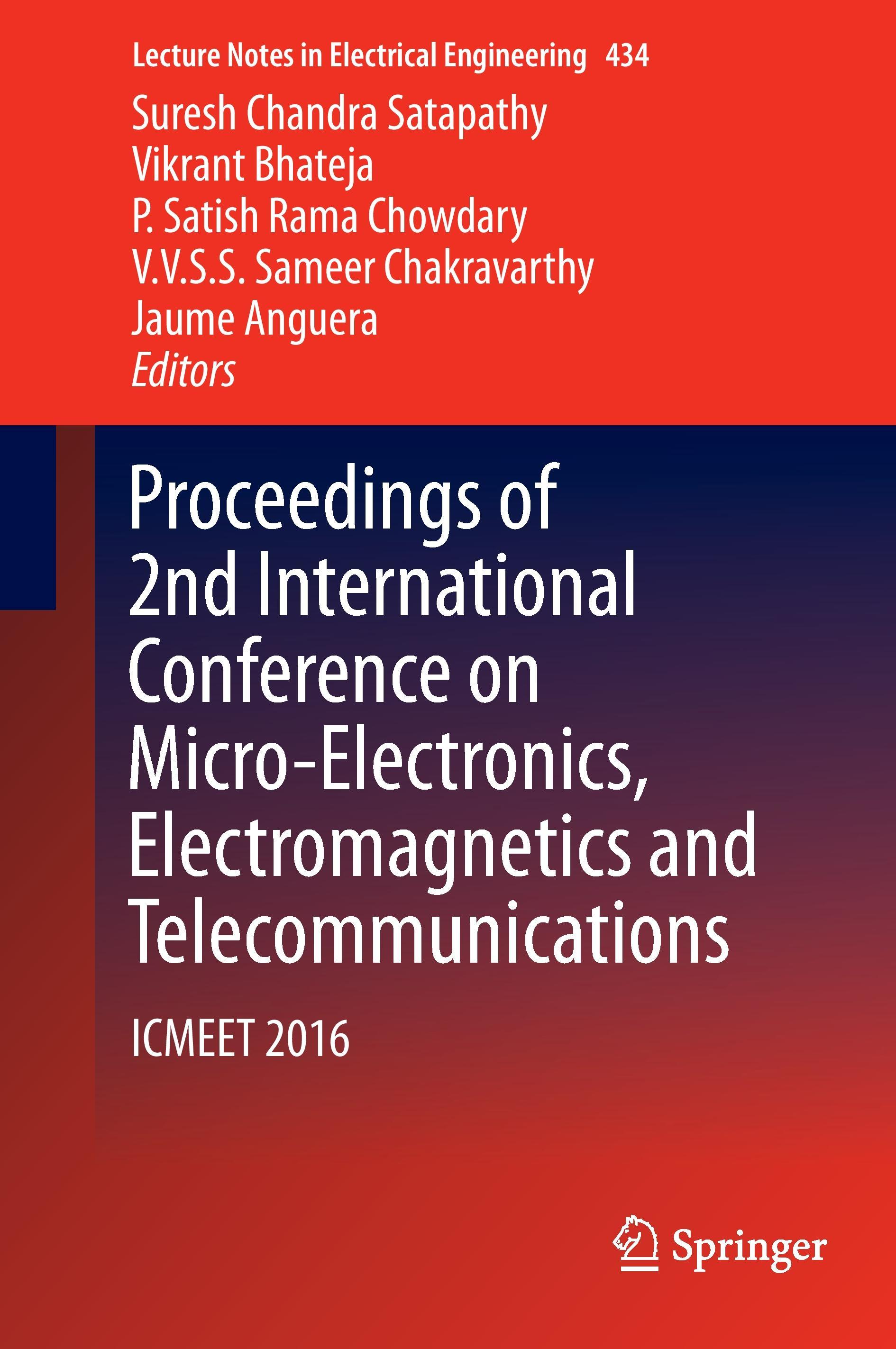 Proceedings of 2nd International Conference on Micro-Electronics, Electromagnetics and Telecommunications