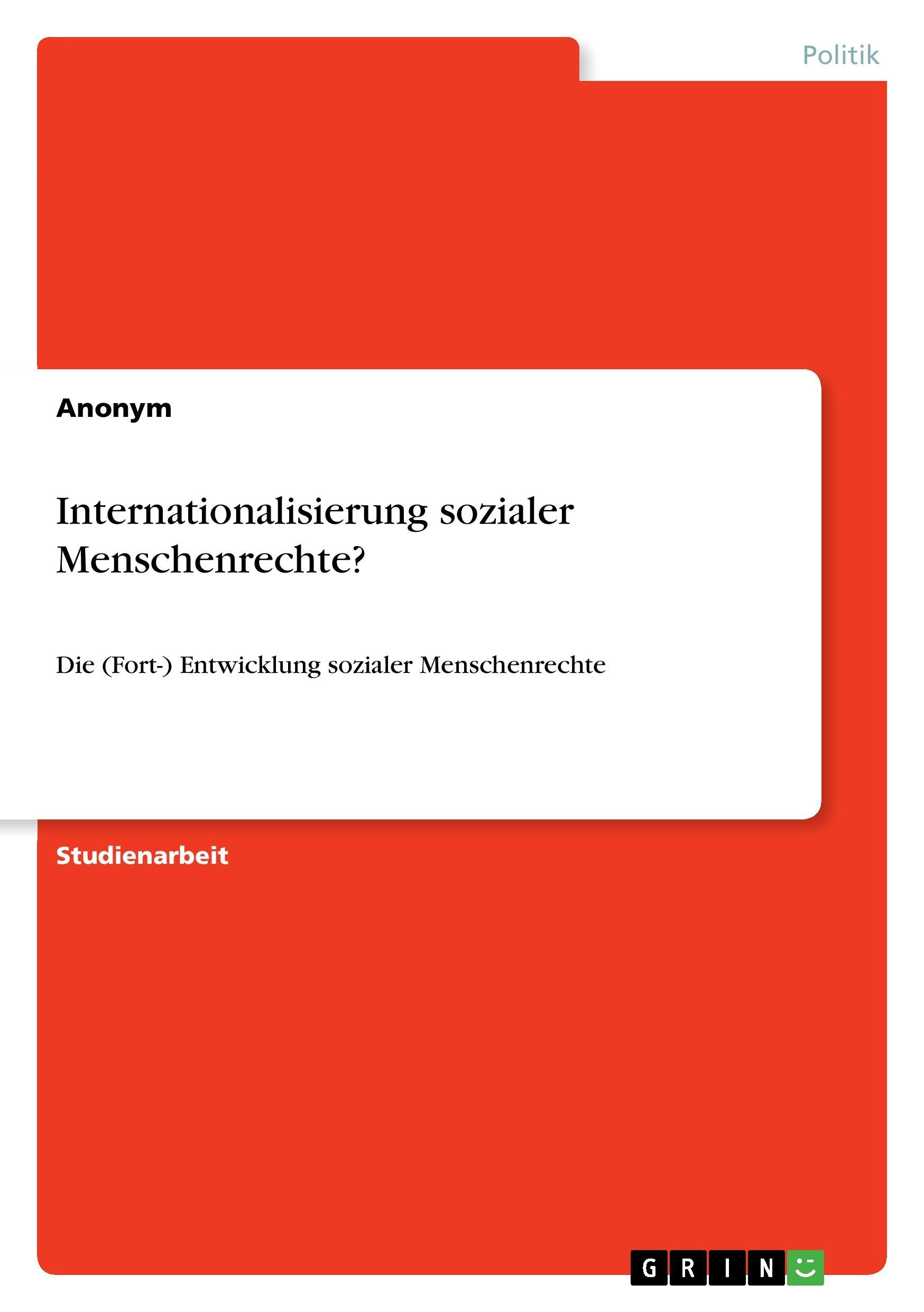 Internationalisierung sozialer Menschenrechte?