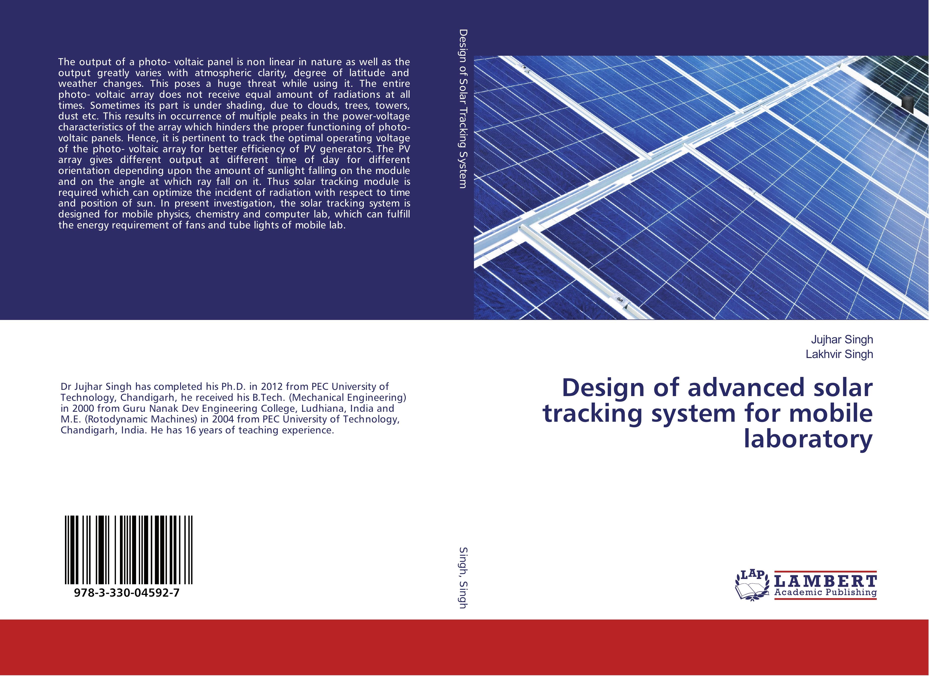 Design of advanced solar tracking system for mobile laboratory