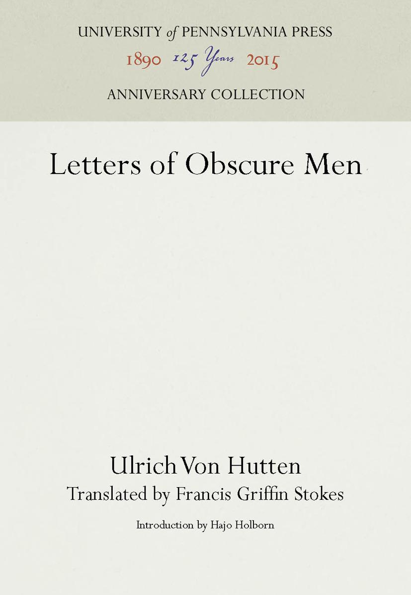 Letters of Obscure Men