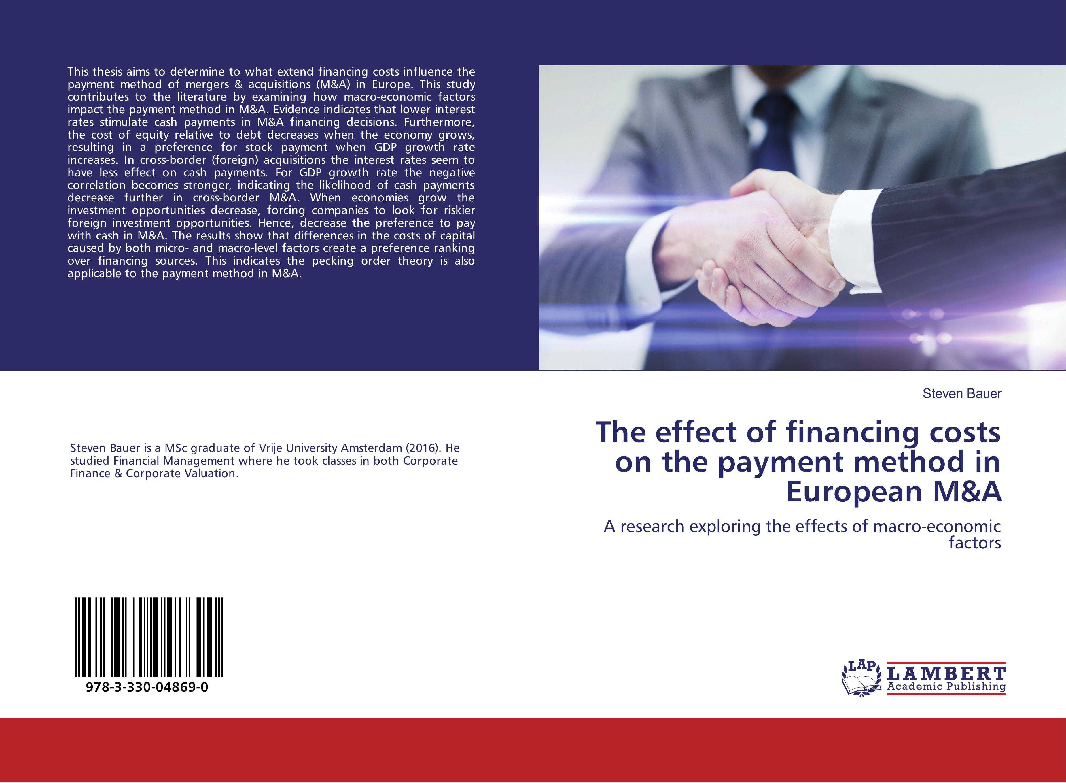 The effect of financing costs on the payment method in European M&A