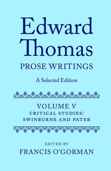 Edward Thomas: Prose Writings: A Selected Edition