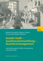 Soziale Stadt ¿ Sozialraumentwicklung ¿ Quartiersmanagement