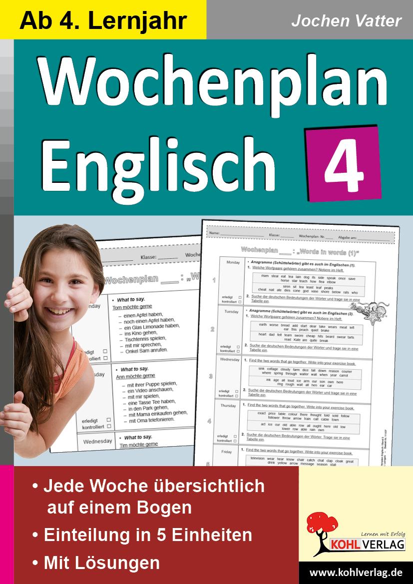 Wochenplan Englisch 4