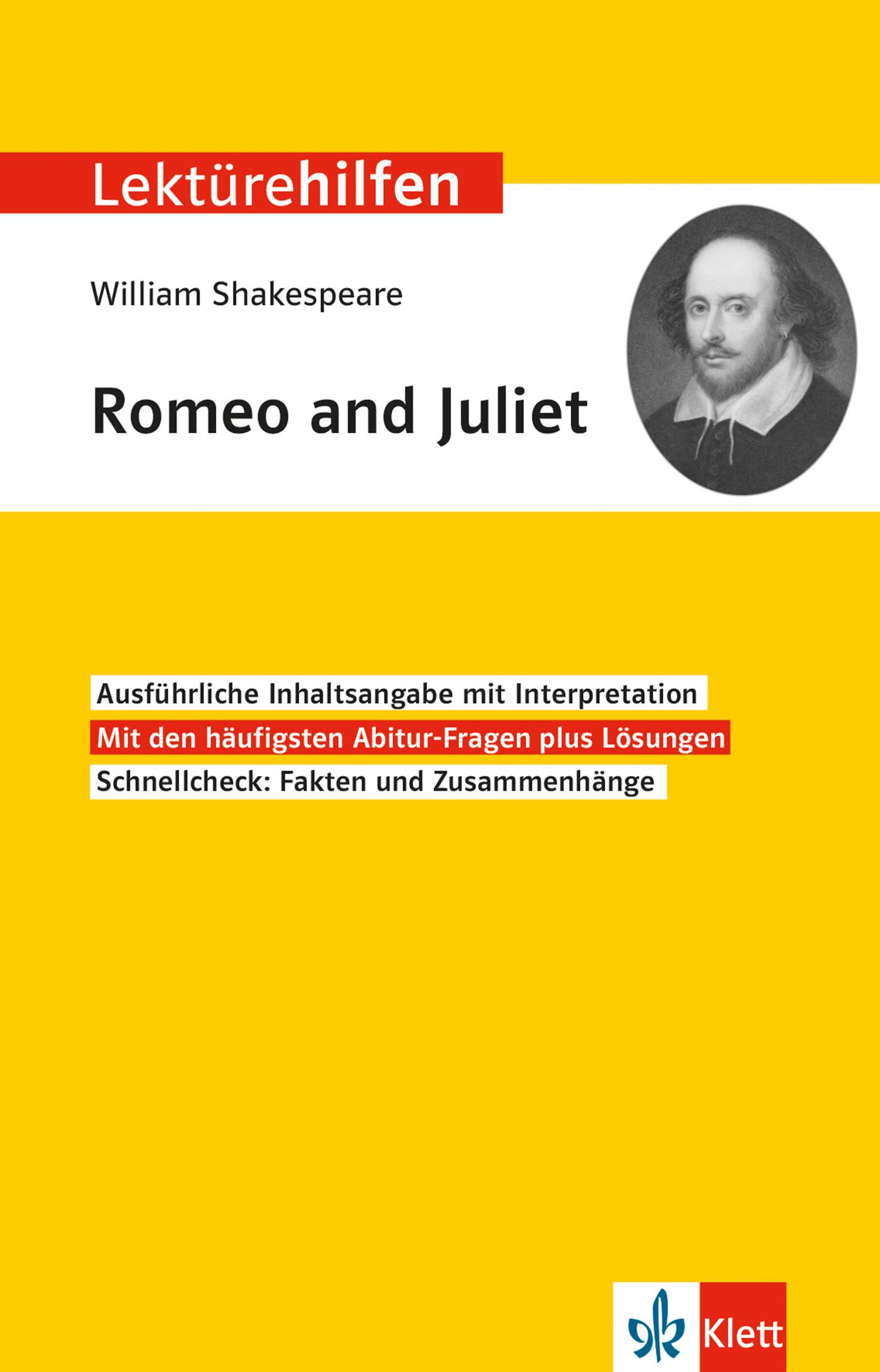 Lektürehilfen William Shakespeare "Romeo and Juliet"