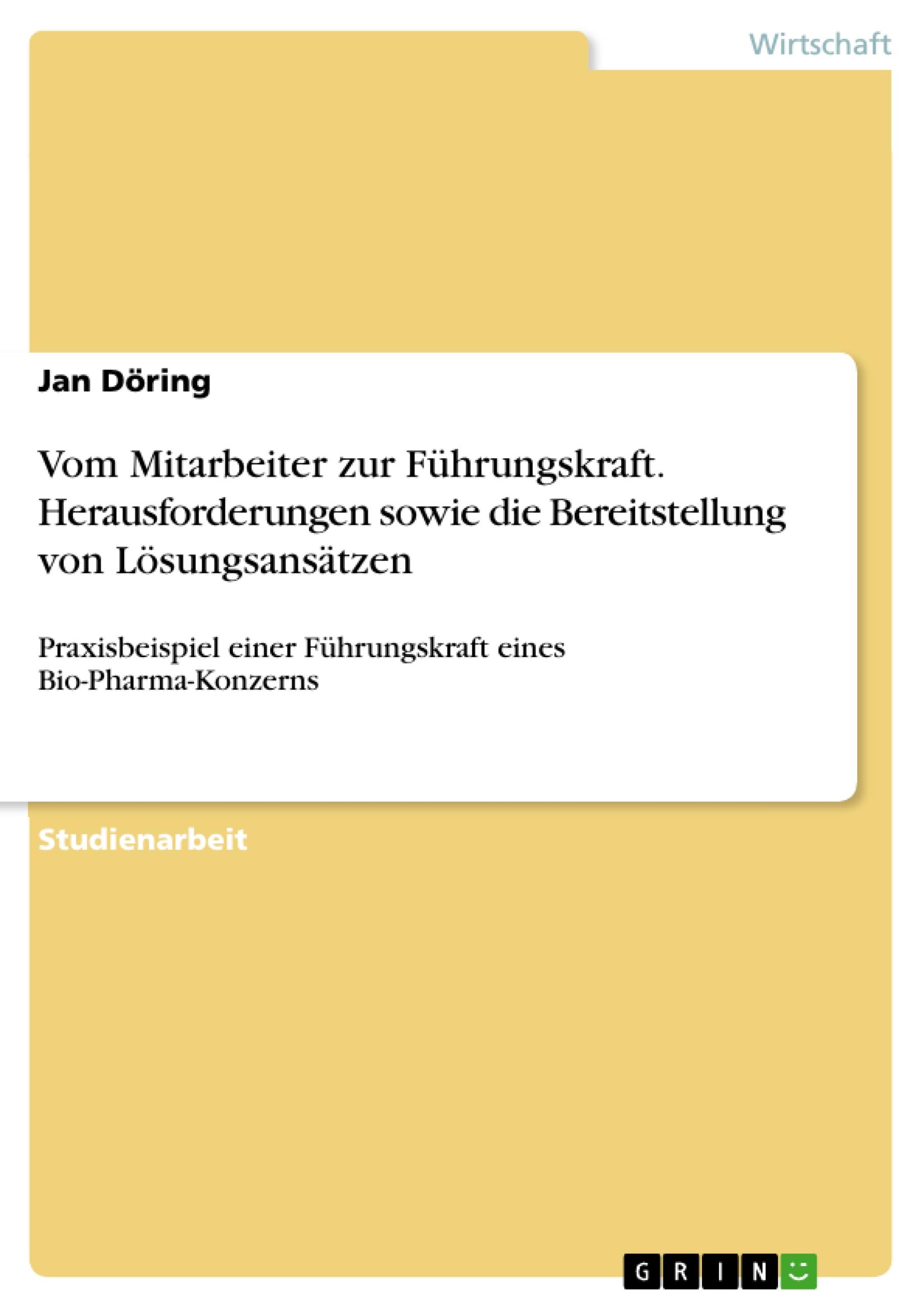 Vom Mitarbeiter zur Führungskraft. Herausforderungen sowie die Bereitstellung von Lösungsansätzen