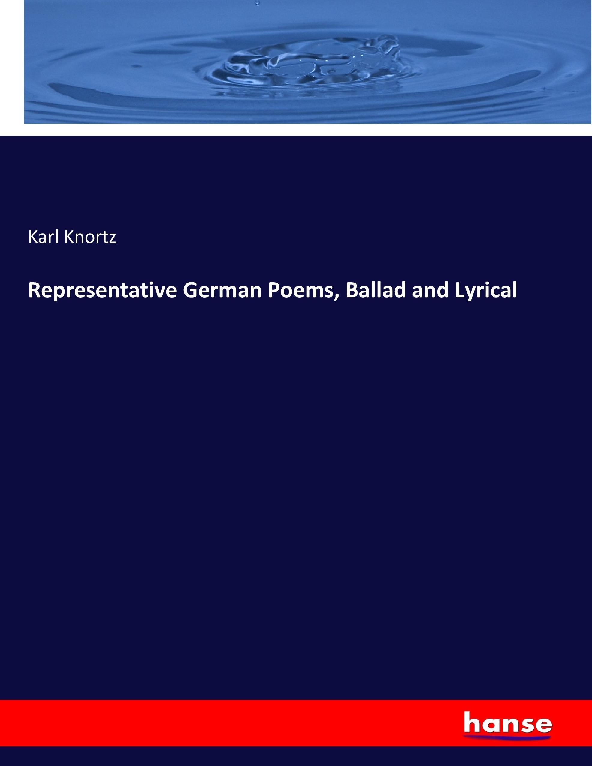 Representative German Poems, Ballad and Lyrical