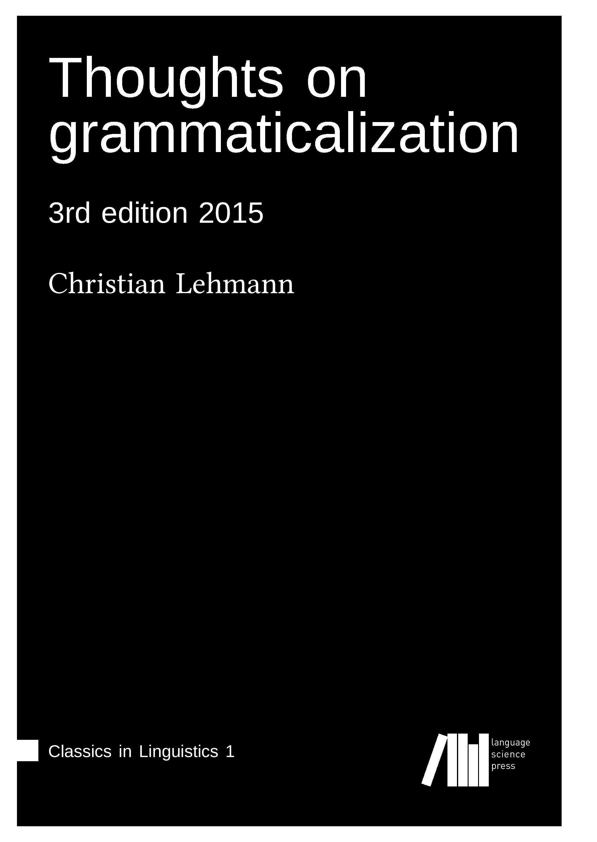 Thoughts on grammaticalization