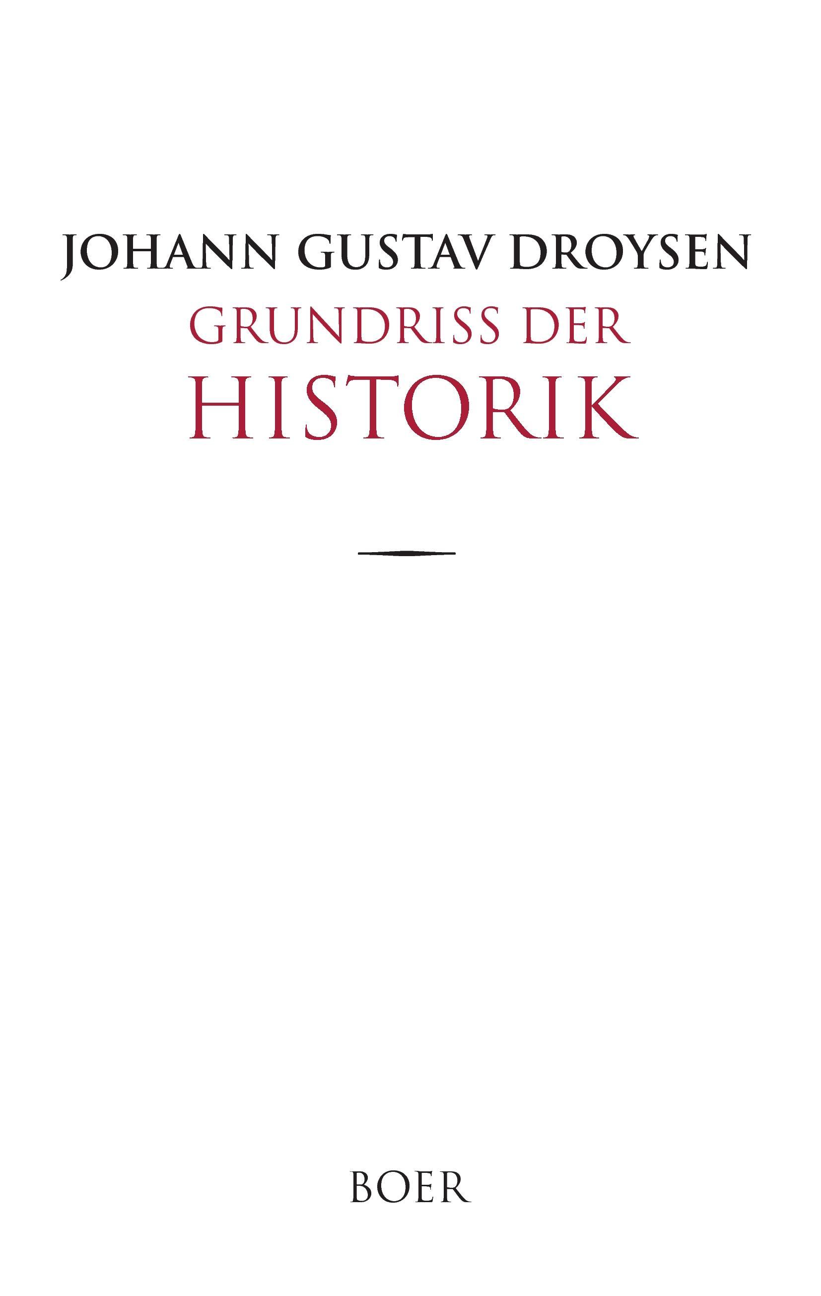 Grundriß der Historik