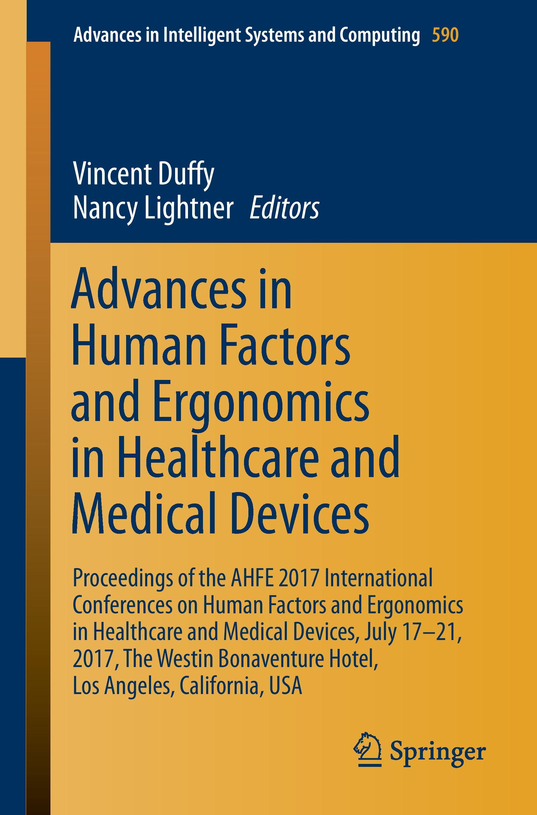 Advances in Human Factors and Ergonomics in Healthcare and Medical Devices