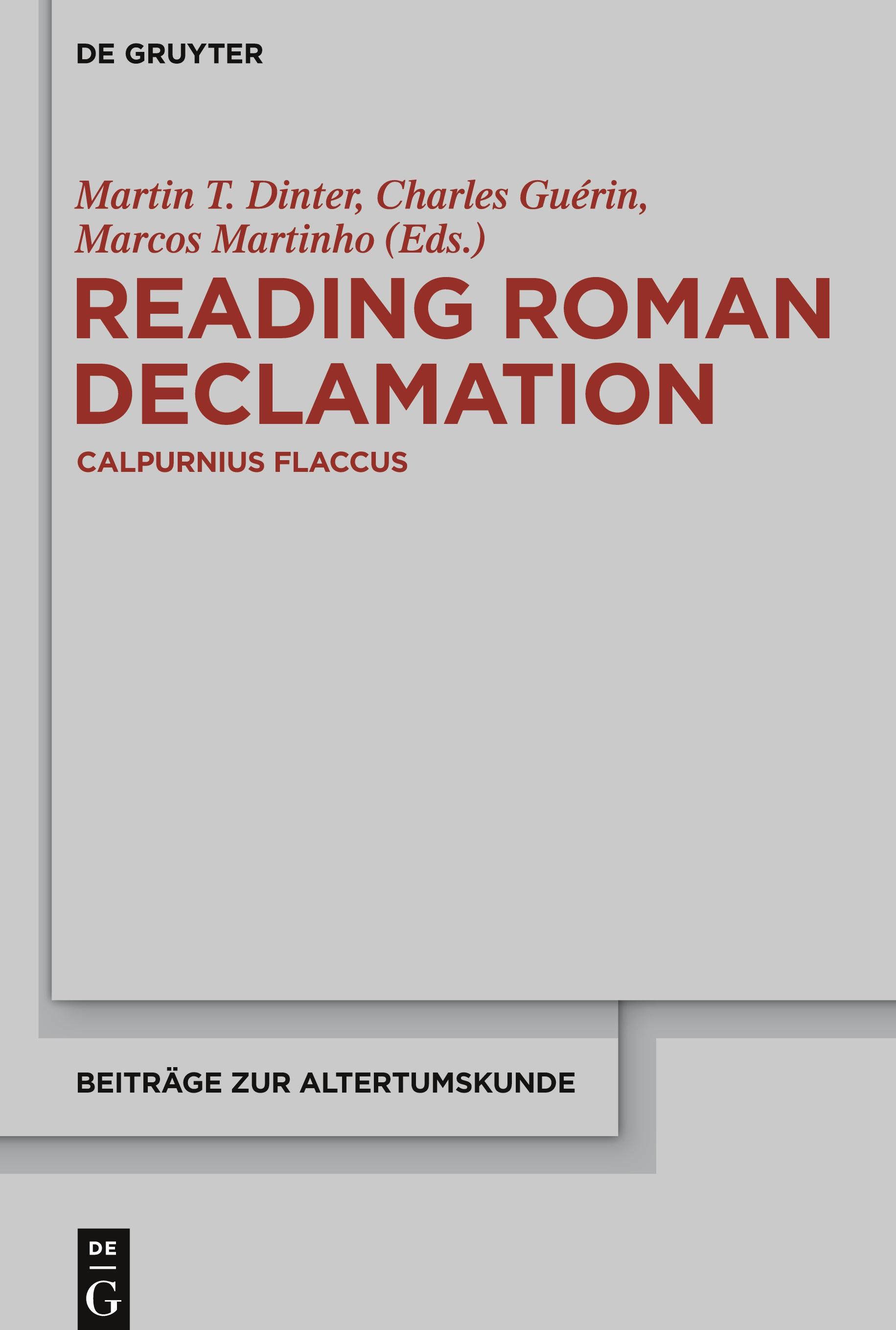 Reading Roman Declamation