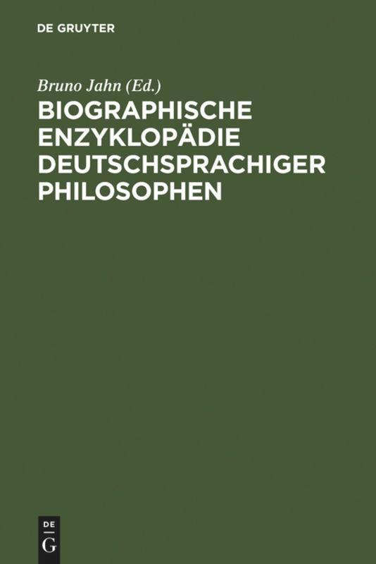 Biographische Enzyklopädie deutschsprachiger Philosophen