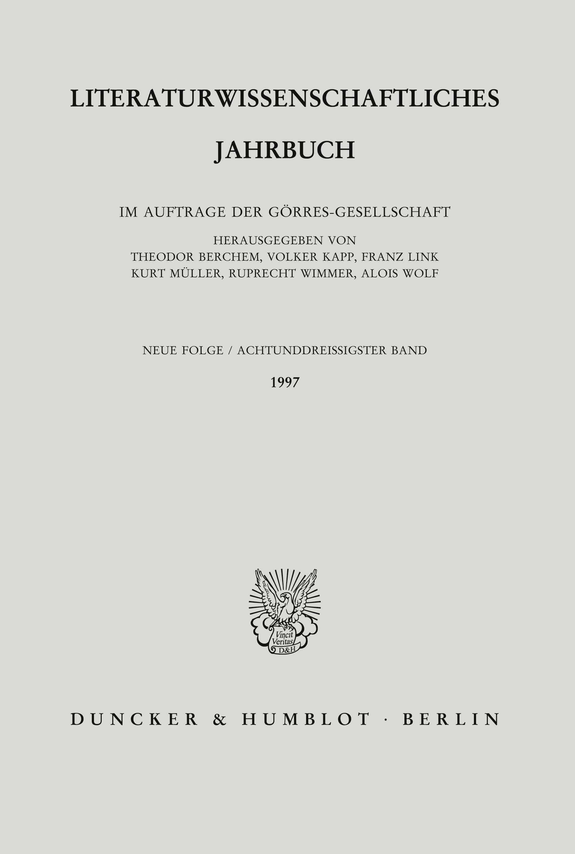 Literaturwissenschaftliches Jahrbuch.