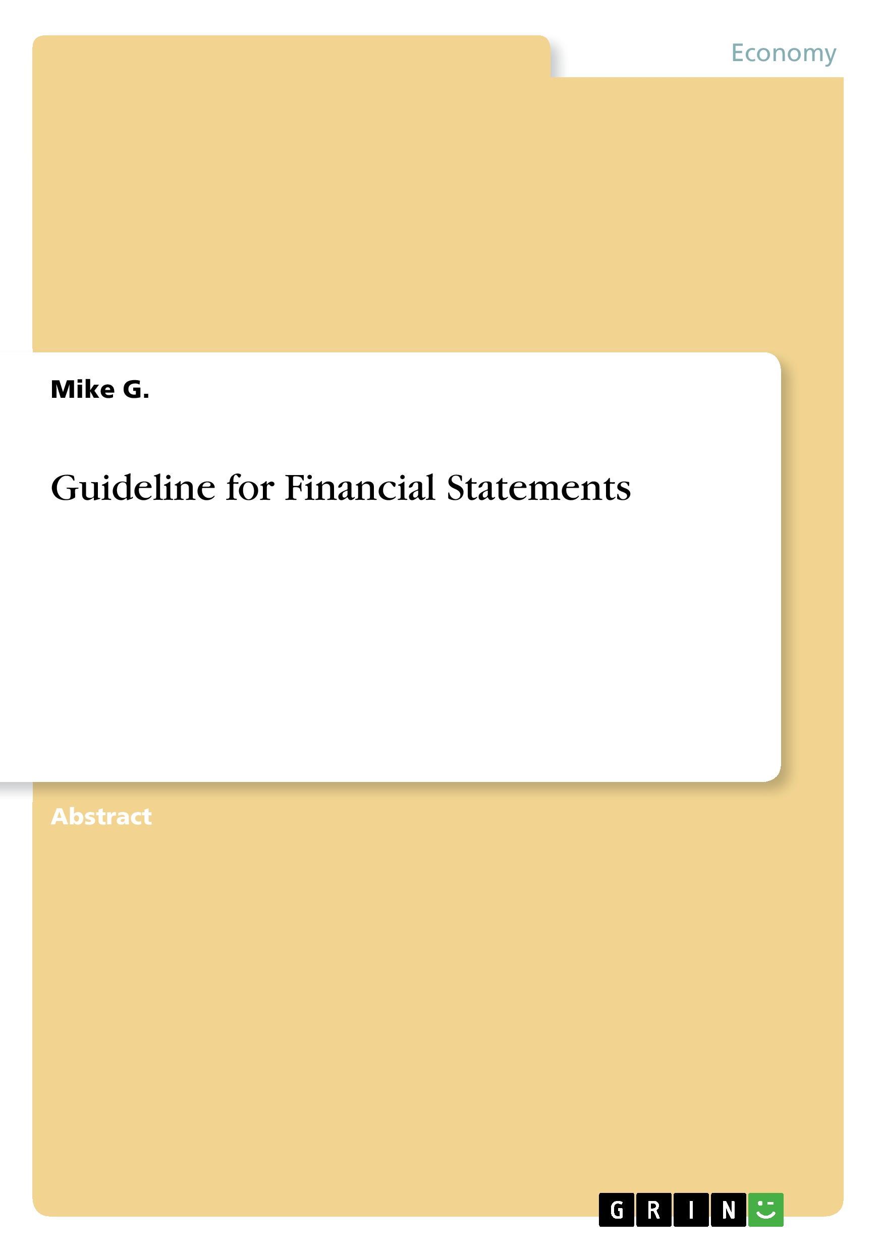 Guideline for Financial Statements