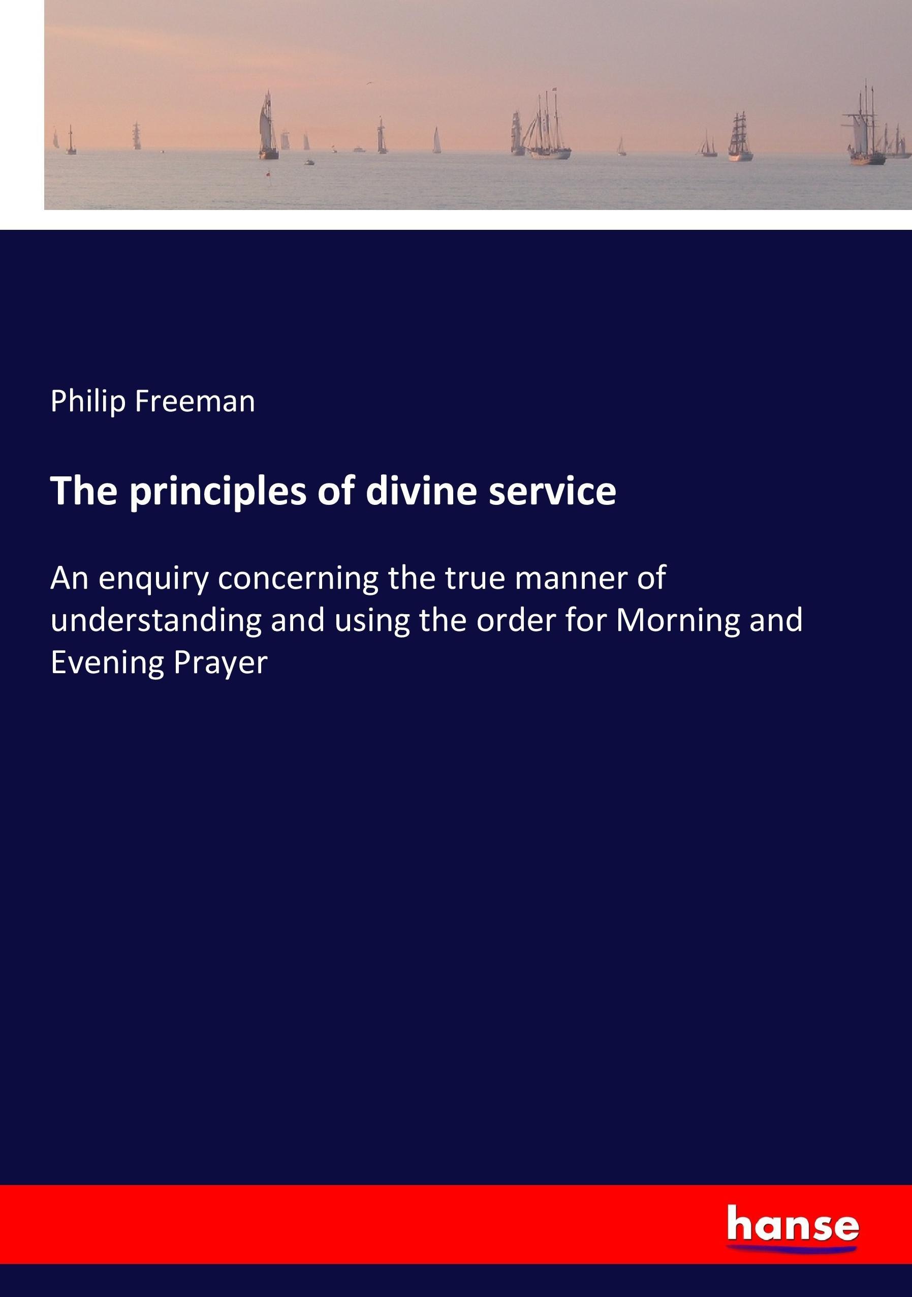 The principles of divine service