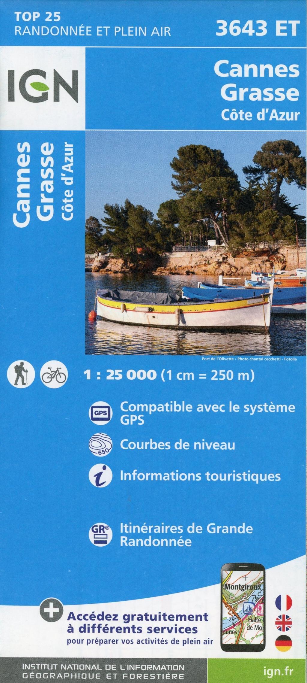 Cannes / Grasse / Côte d`Azur 1 : 25 000