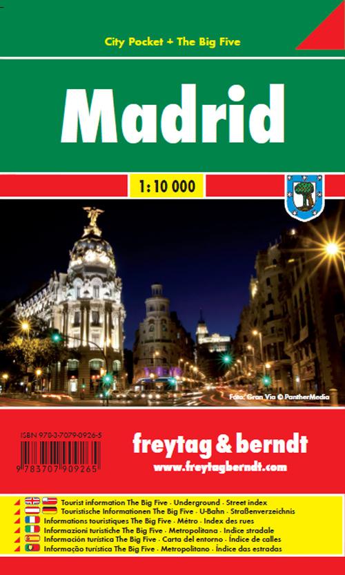 Madrid, Stadtplan 1:10.000, City Pocket + The Big Five