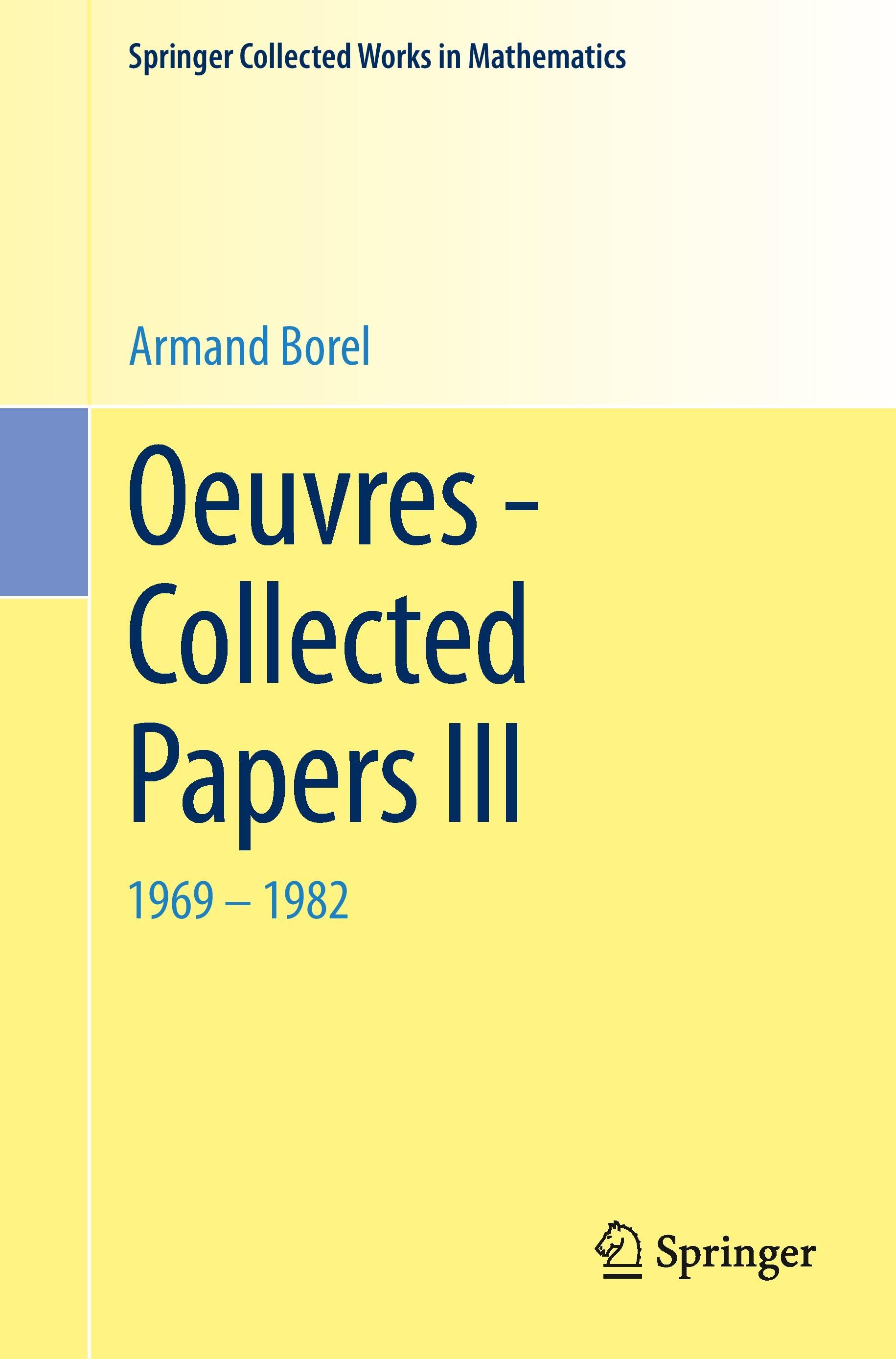 Oeuvres - Collected Papers III