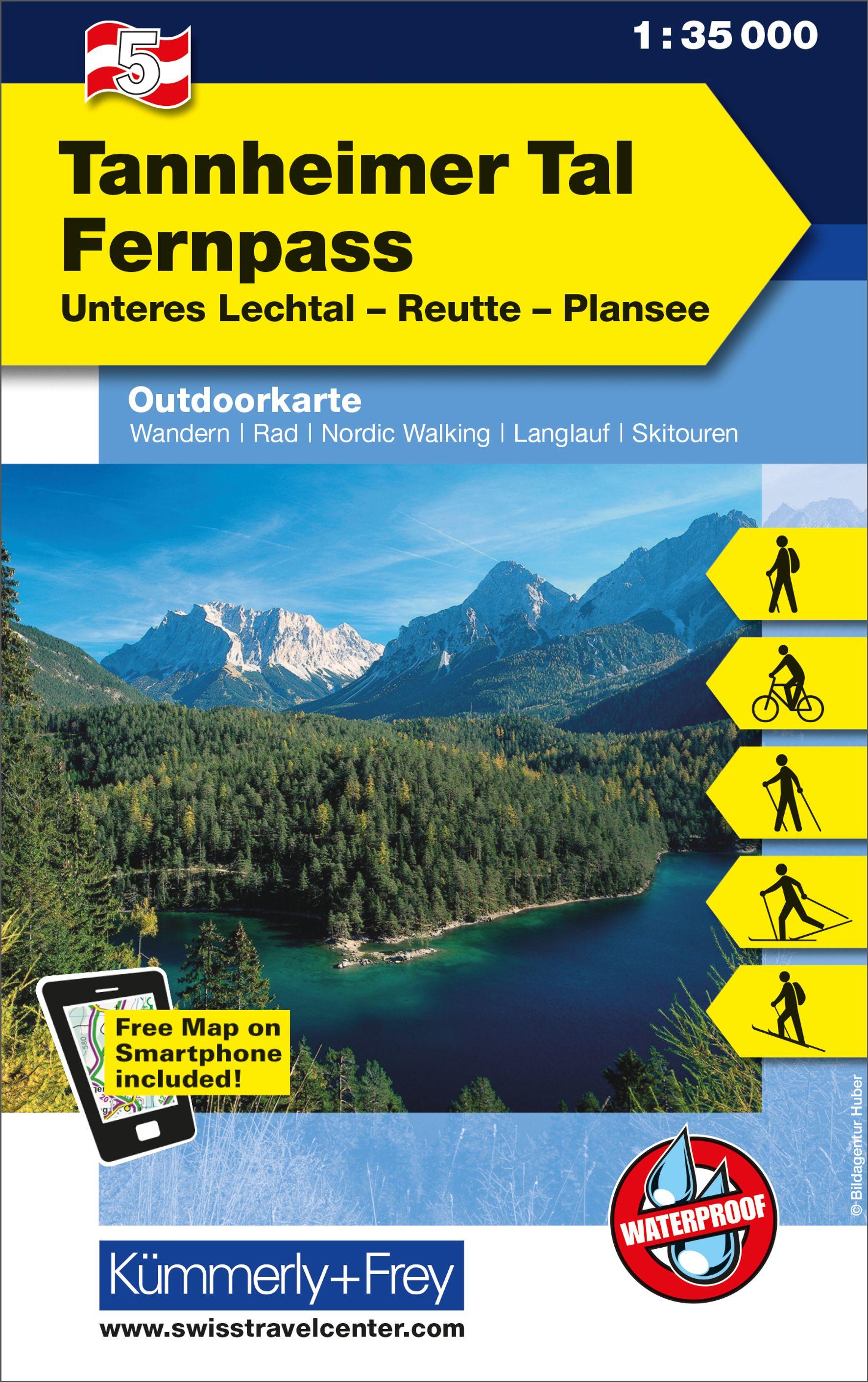 KuF Österreich Outdoorkarte 05 Tannheimer Tal - Fernpass 1 : 35 000