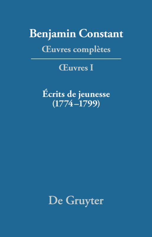 Écrits de jeunesse (1774¿1799)