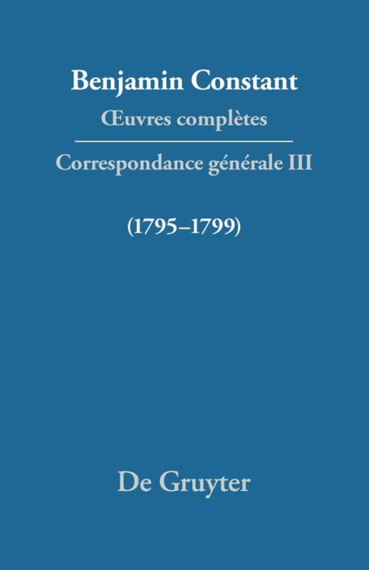 Correspondance 1795¿1799