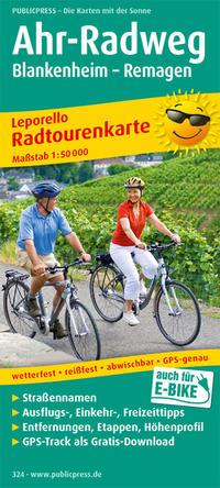 Ahr-Radweg, Blankenheim - Remagen 1 : 50 000