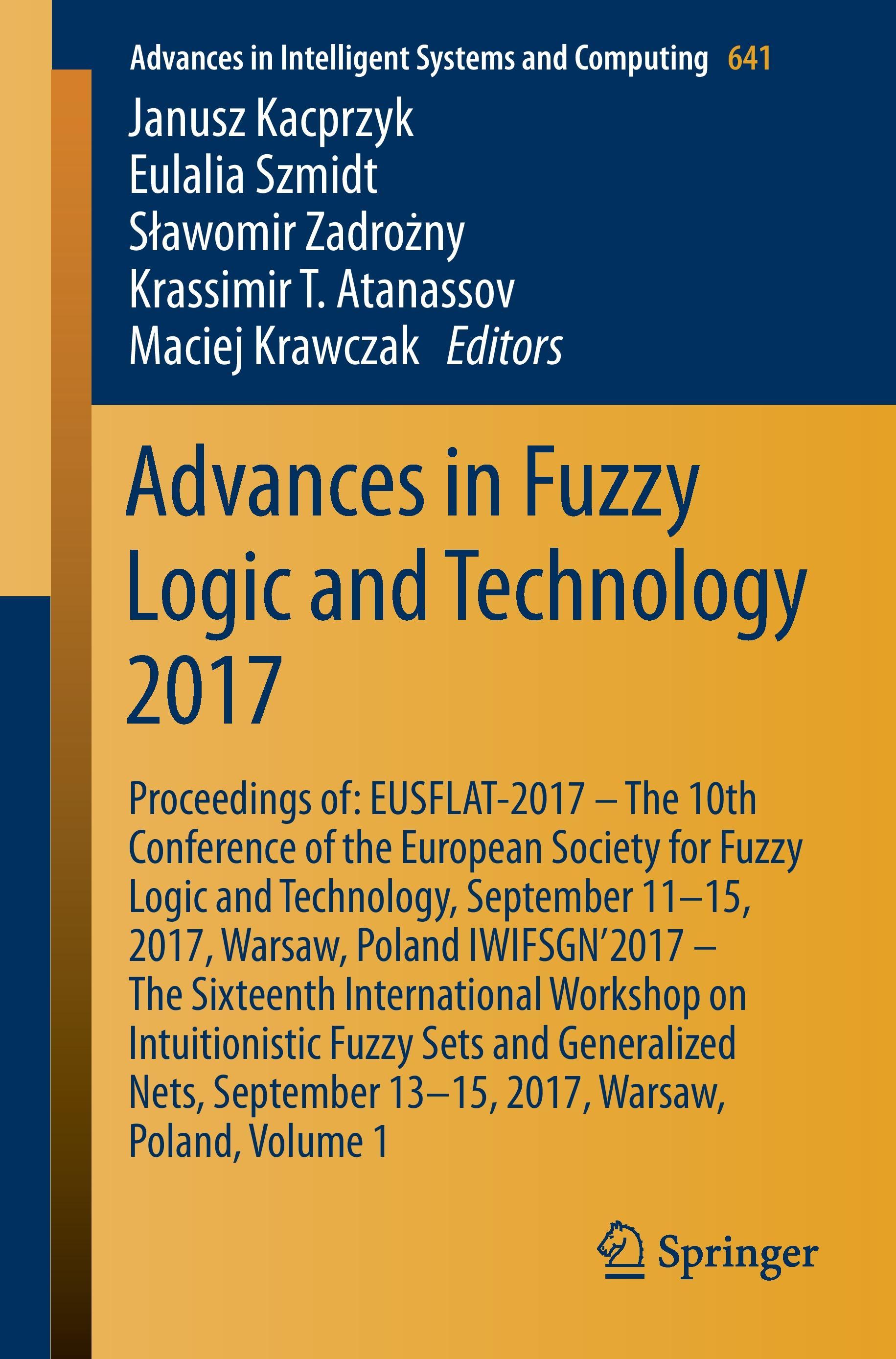 Advances in Fuzzy Logic and Technology 2017