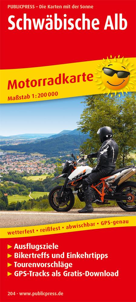 Motorradkarte Schwäbische Alb 1 : 200 000