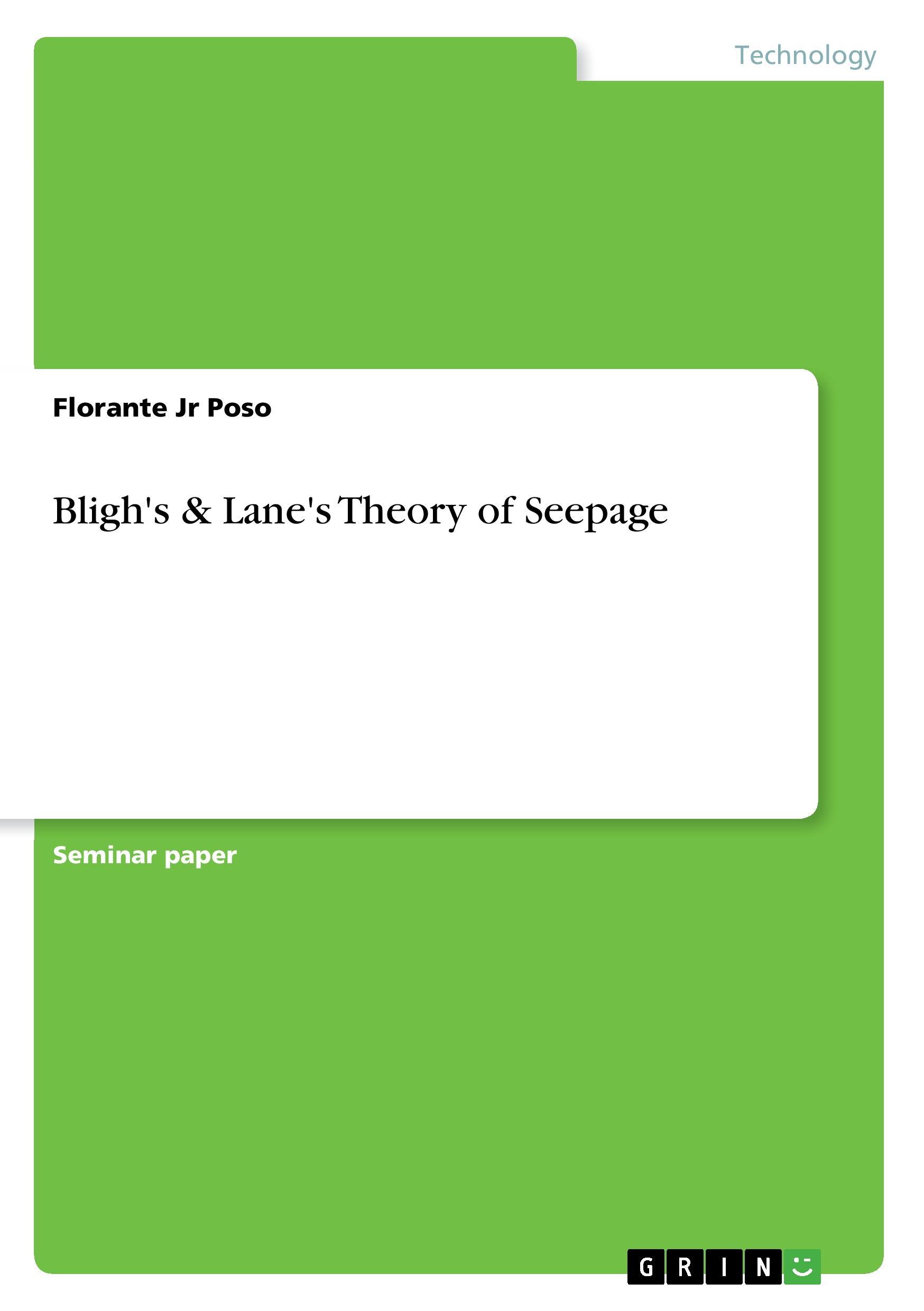 Bligh's & Lane's Theory of Seepage