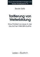 Tarifierung von Weiterbildung