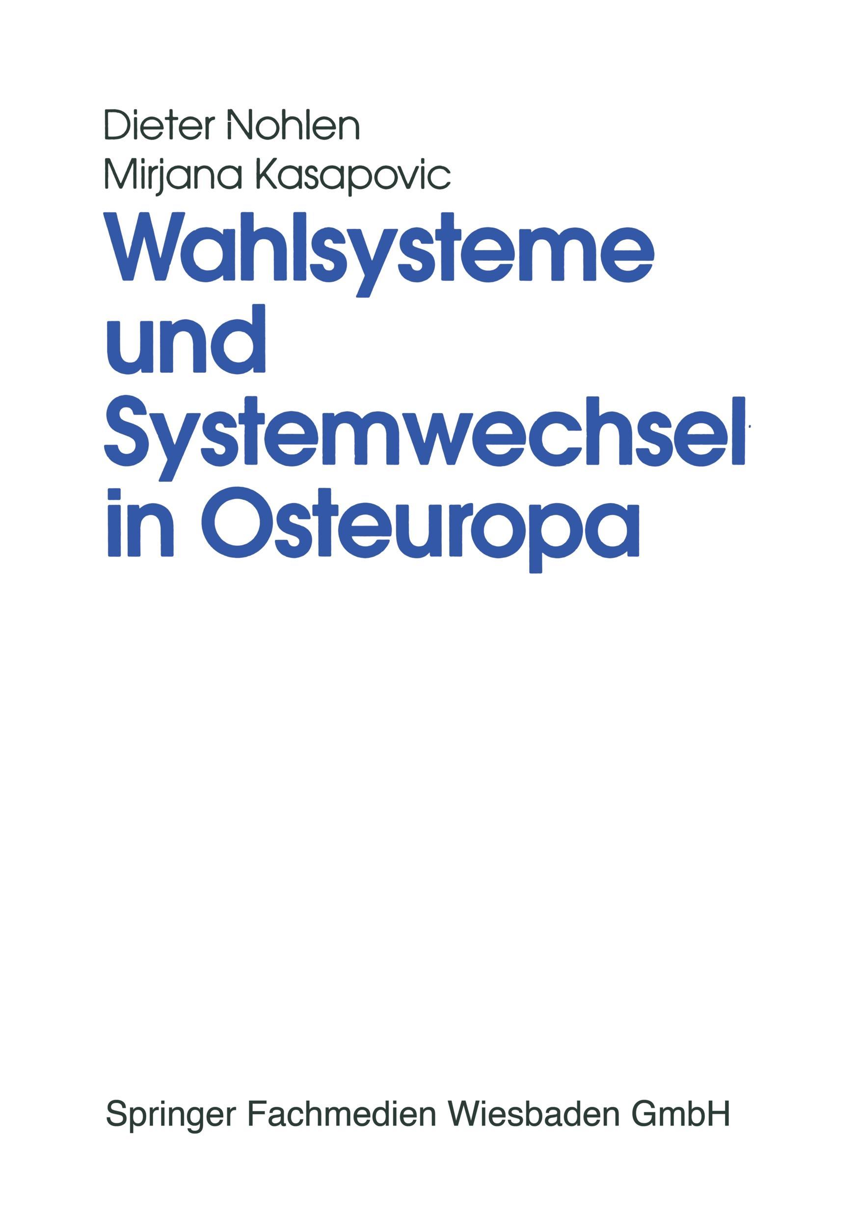 Wahlsysteme und Systemwechsel in Osteuropa