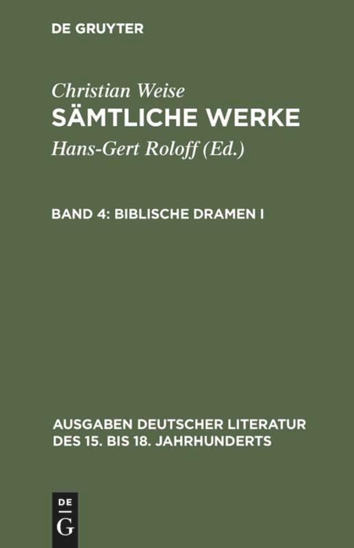 Biblische Dramen I