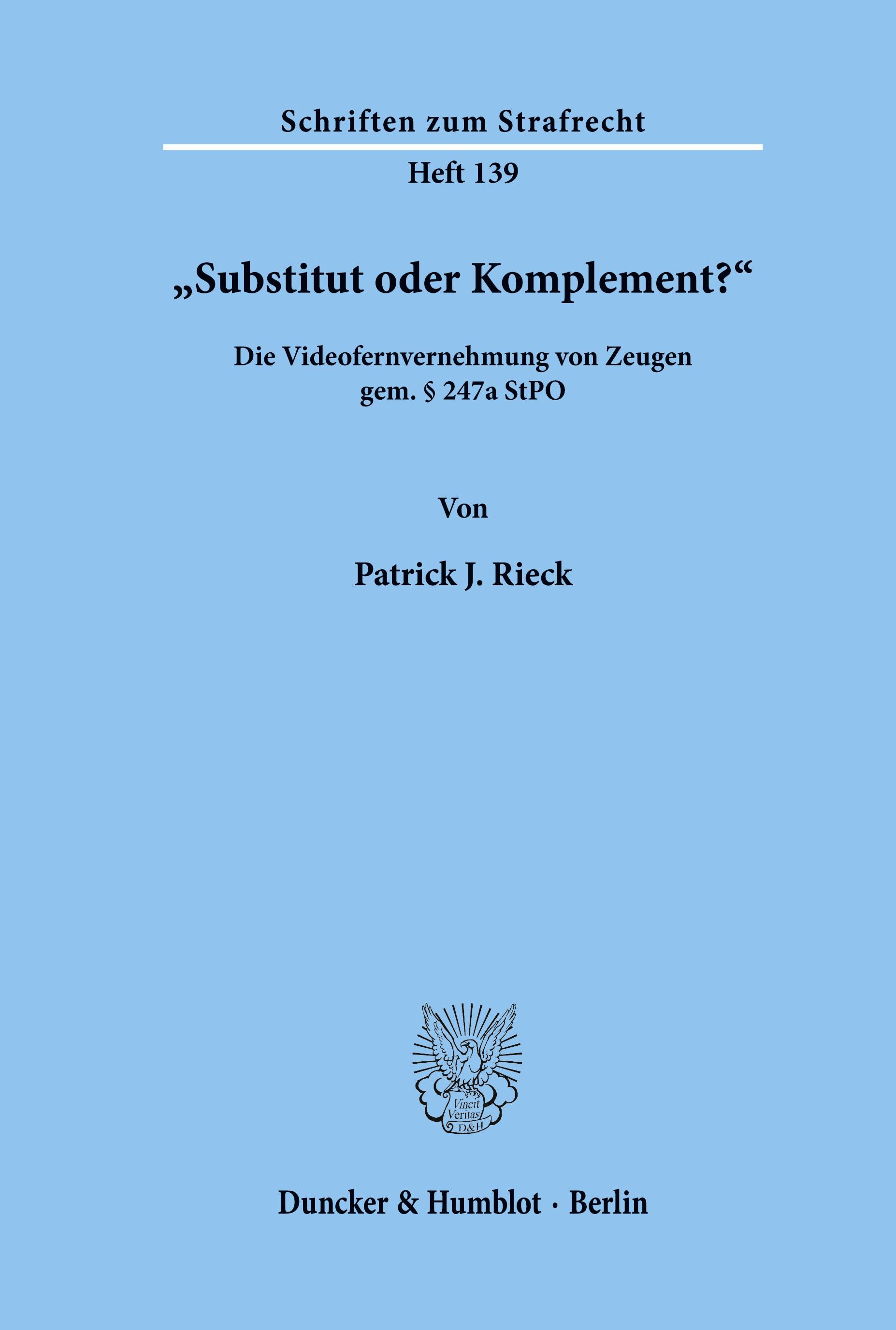 "Substitut oder Komplement?«