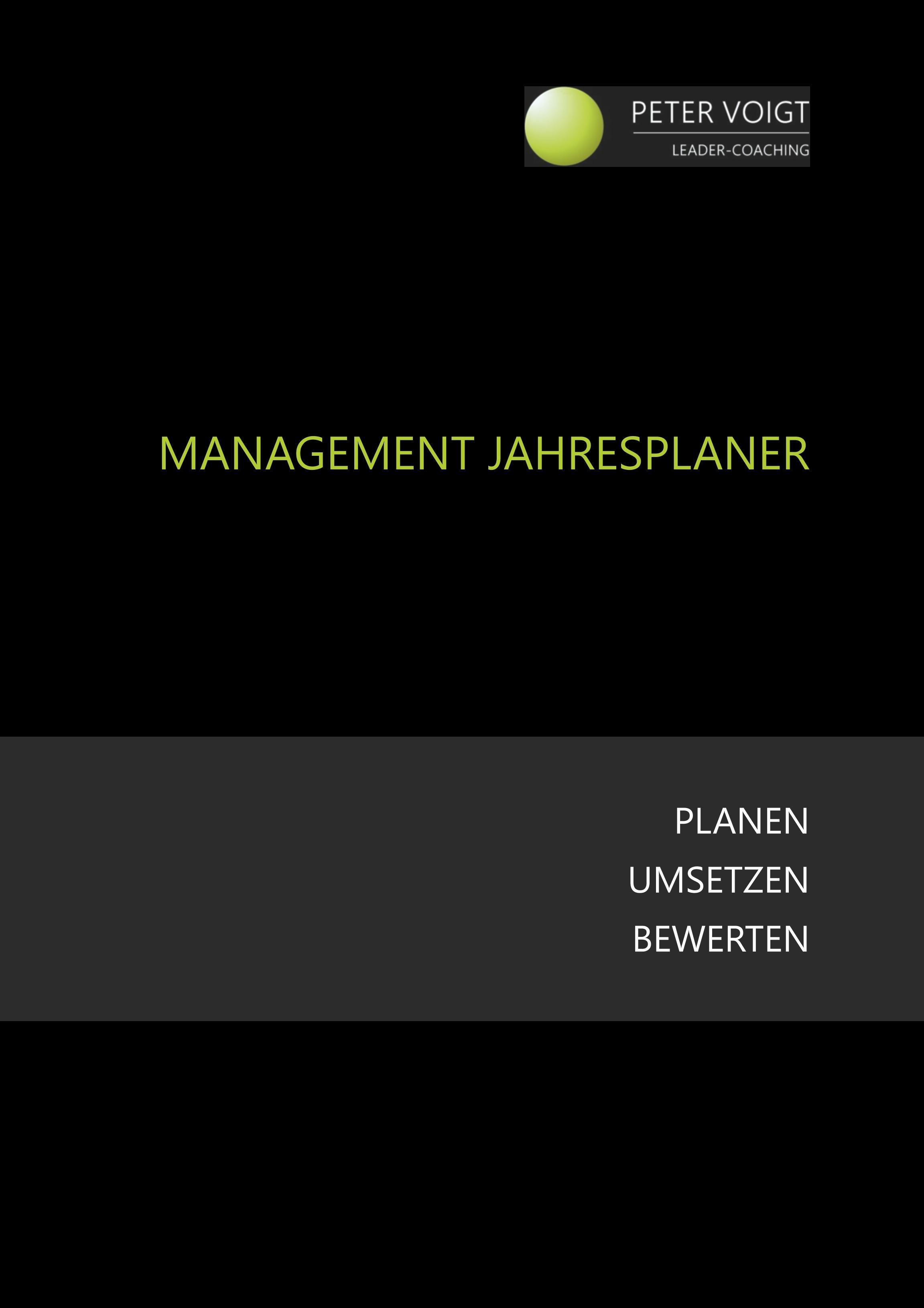 Management Jahresplaner