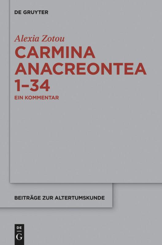 Carmina anacreontea 1-34