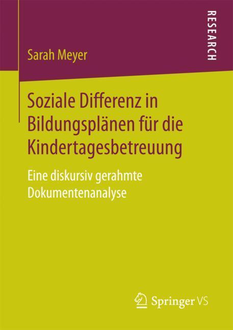 Soziale Differenz in Bildungsplänen für die Kindertagesbetreuung