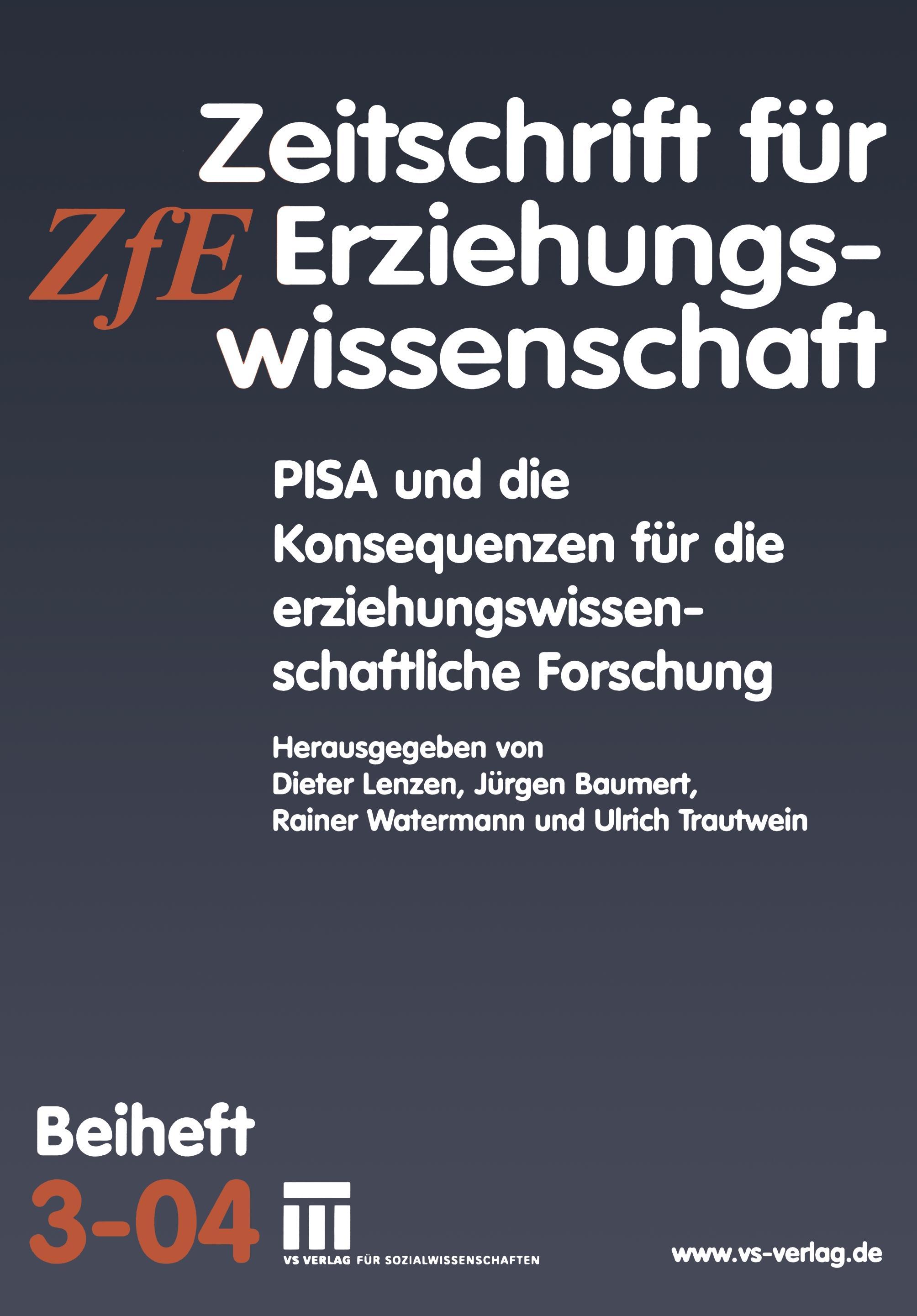 PISA und die Konsequenzen für die erziehungswissenschaftliche Forschung