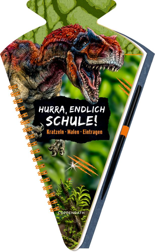 Schultüten-Kratzelbuch - T-REX World - Hurra, endlich Schule!