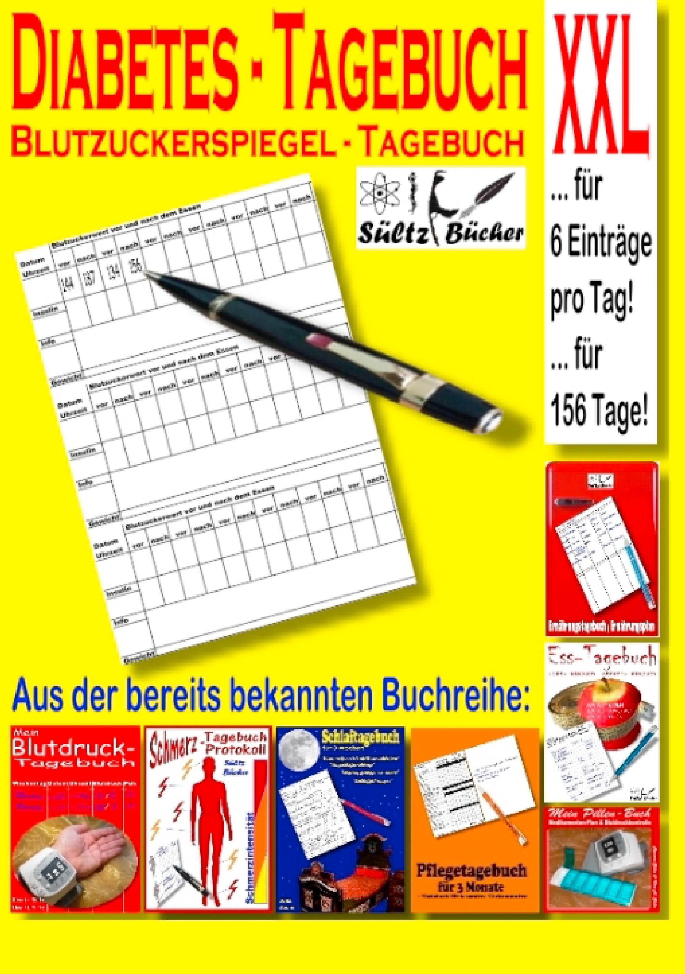 Diabetes Tagebuch - Blutzuckerspiegel Tagebuch XXL