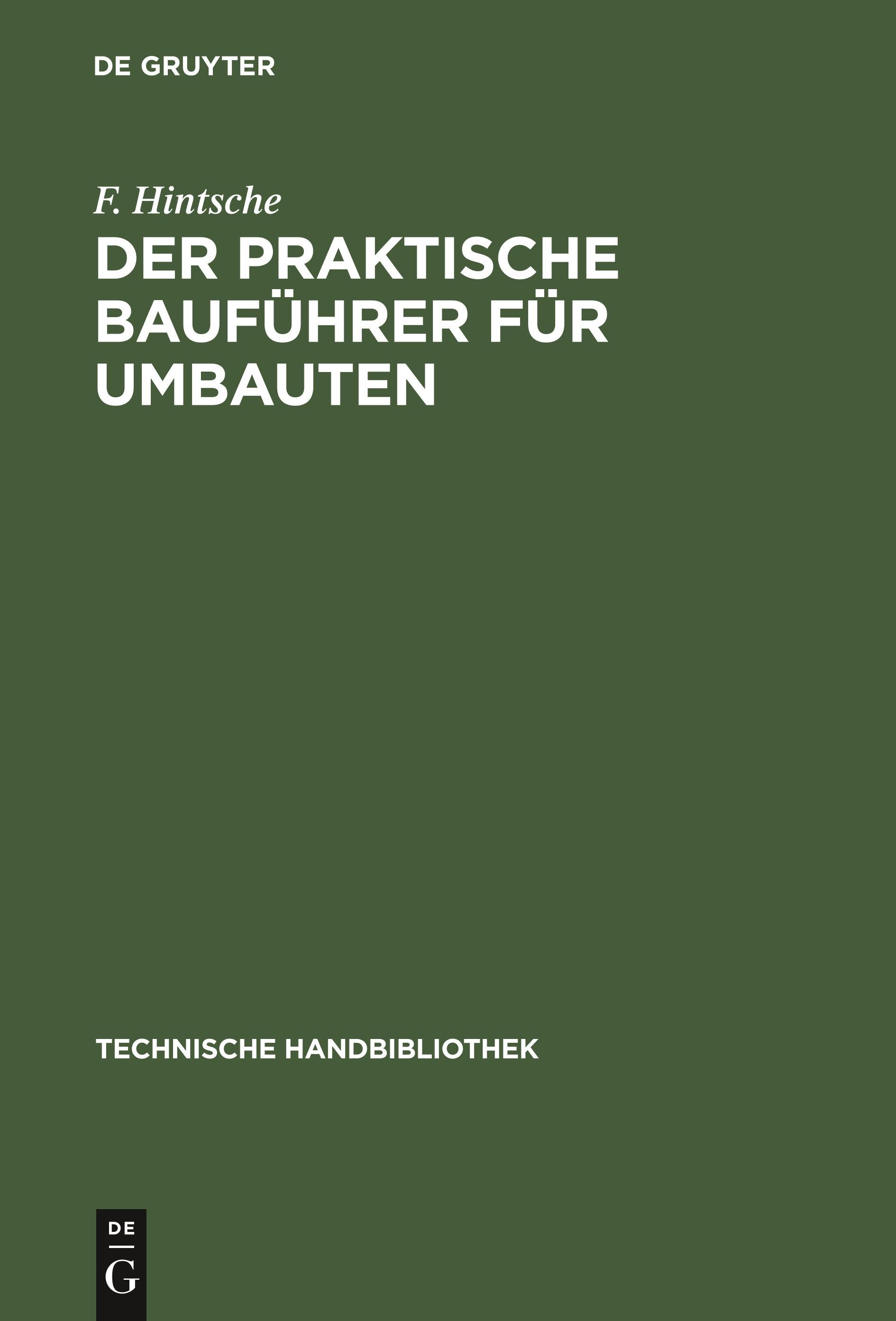 Der praktische Bauführer für Umbauten